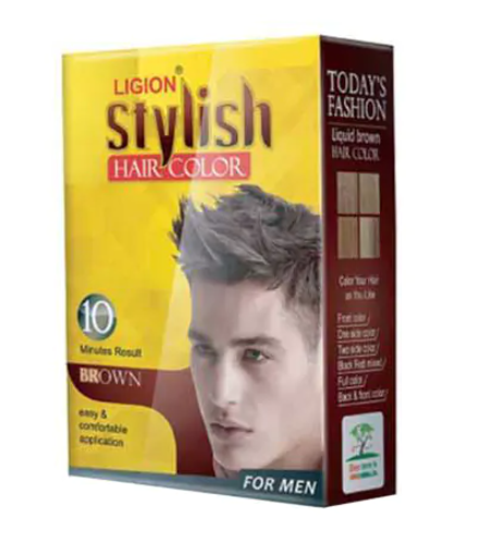 Ligion Stylish Hair Color Brown For Men 30 ml